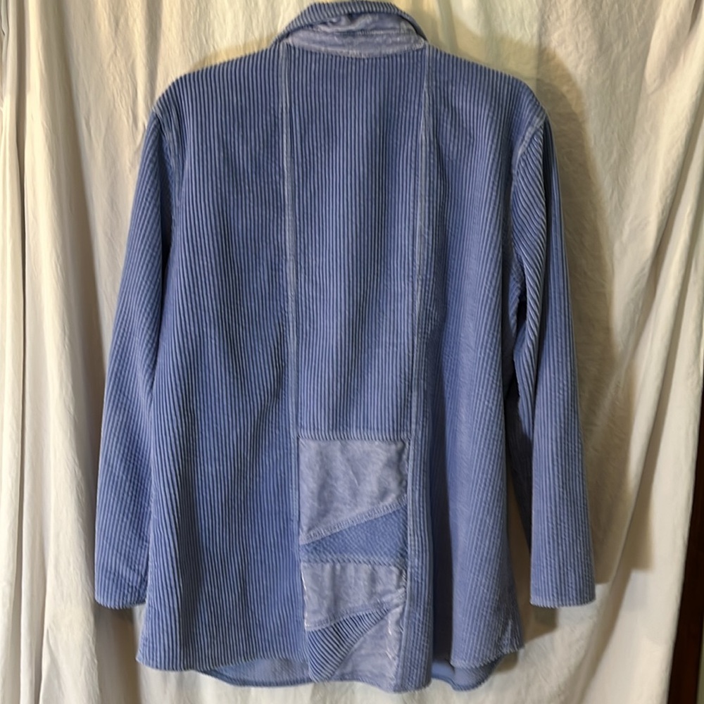 J Jill Blue Corduroy Button-Up Shirt - Picture 5 of 6